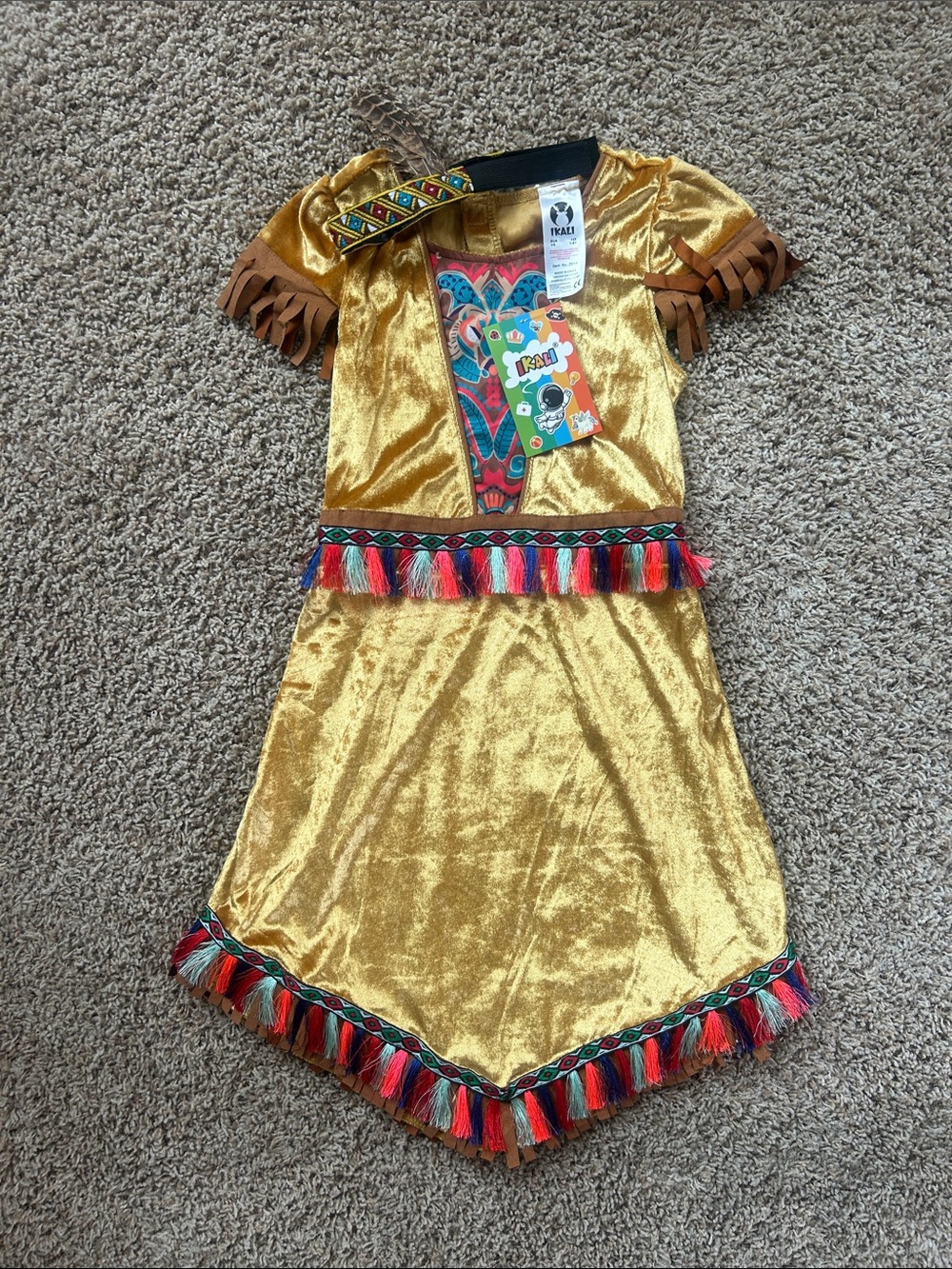 Indian Dress with Multicolor Fringe